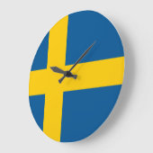 Grande Horloge Ronde Drapeau suédois (Angle)