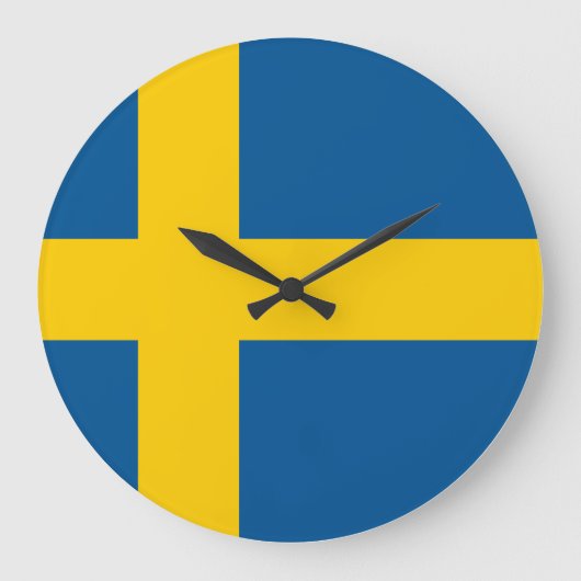Grande Horloge Ronde Drapeau suédois (Recto)