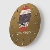 Grande Horloge Ronde Drapeau tactile thaïlandais (Angle)