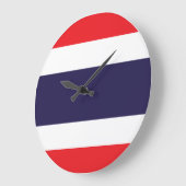 Grande Horloge Ronde Drapeau Thaïlande (Angle)
