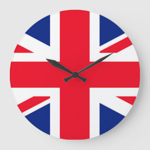 Grande Horloge Ronde Drapeau Union Jack du Royaume-Uni