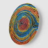 Grande Horloge Ronde Dream Australian Aboriginal Design #2 (Angle)
