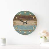 Grande Horloge Ronde Driftwood (Maison)