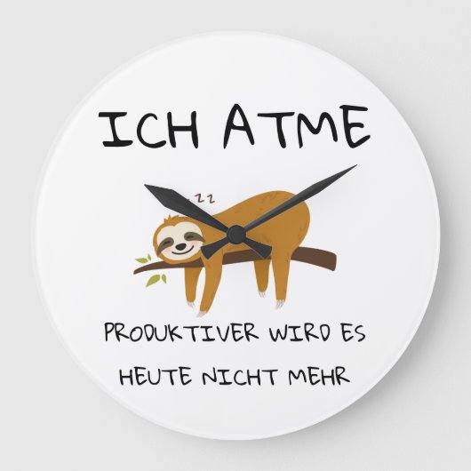 Grande Horloge Ronde Drôle de Fainéant (Recto)