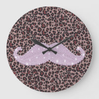 Drôle Pink Bling Moustache Et Motif Poster de anim