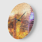Grande Horloge Ronde Droplets d'eau (Angle)