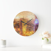 Grande Horloge Ronde Droplets d'eau (Maison)