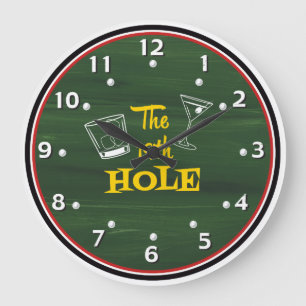 Grande Horloge Ronde Du 19ème l'horloge lunatique golfeur de trou