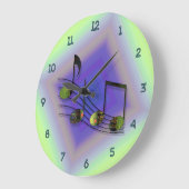 Grande Horloge Ronde Dubstep notes clock (Angle)