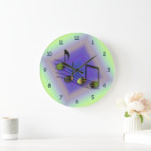 Grande Horloge Ronde Dubstep notes clock (Maison)