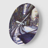 Grande Horloge Ronde Dusting the Piano (Angle)