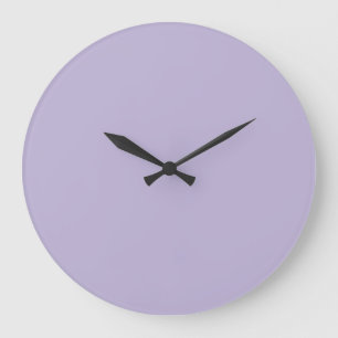 Grande Horloge Ronde Dusty Lavender couleur solide