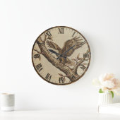 Grande Horloge Ronde Eagle Wall Clock - Symbol of Strength (Maison)