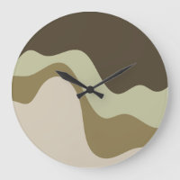 Earth Tone Waves Abstrait Art Throw Pillow
