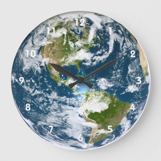 Grande Horloge Ronde Earth wall clock with numbers (Recto)
