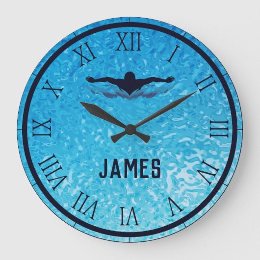 Grande Horloge Ronde Eau De La Piscine (Recto)