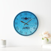 Grande Horloge Ronde Eau De La Piscine (Maison)