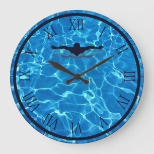 Grande Horloge Ronde Eau De La Piscine