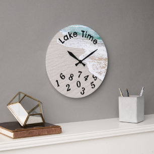 Grande Horloge Ronde Eau et plage de sable