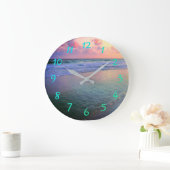 Grande Horloge Ronde Eaux Sunset Gulf Coast Waters (Maison)