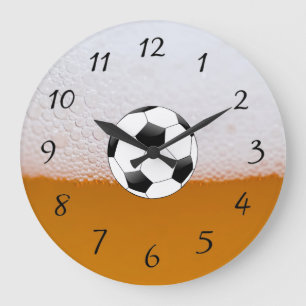 Grande Horloge Ronde Ébauche de l'horloge de football de la bière et 