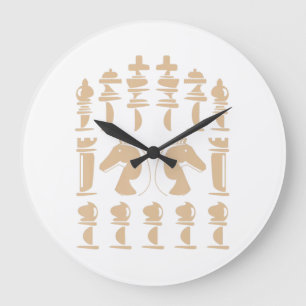Grande Horloge Ronde Échecs : Lover Échecs du chevalier