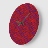 Grande Horloge Ronde Échelles rouge et violet (Angle)