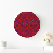 Grande Horloge Ronde Échelles rouge et violet (Maison)