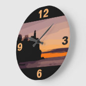 GRANDE HORLOGE RONDE ÉCLAIRAGE DE ROCHES SPLIT (Angle)