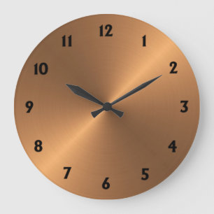 Grande Horloge Ronde Éclat de cuivre