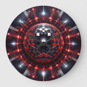 Grande Horloge Ronde Éclatantes explosions d'étoiles de Mandelbrot à ca