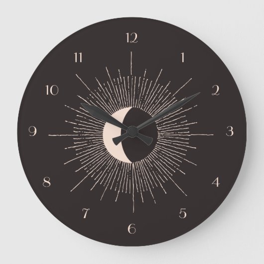 Grande Horloge Ronde Éclipse de la lune Abstraite (Recto)