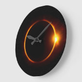 Grande Horloge Ronde Éclipse solaire Sun foncé et lune (Angle)