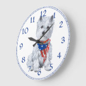 Grande Horloge Ronde Écluse de l'ouest de la Highland White Terrier (Angle)