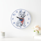 Grande Horloge Ronde Écluse de l'ouest de la Highland White Terrier (Maison)