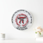 Grande Horloge Ronde Ecole Math Collège Ou Enseignant Universitaire (Maison)