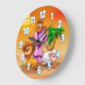 Grande Horloge Ronde Ecran mural de Jésus, salle pour enfants (Angle)