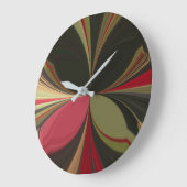 Grande Horloge Ronde Edgy Earth Kaleidoscope Art (Angle)