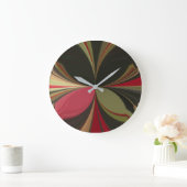Grande Horloge Ronde Edgy Earth Kaleidoscope Art (Maison)