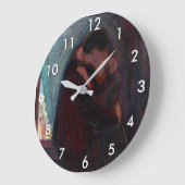 Grande Horloge Ronde Edvard Munch - Le baiser (Angle)