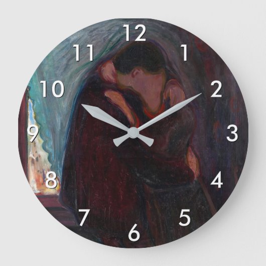 Grande Horloge Ronde Edvard Munch - Le baiser (Recto)