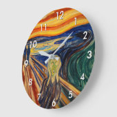 Grande Horloge Ronde Edvard Munch - Le cri 1910 (Angle)