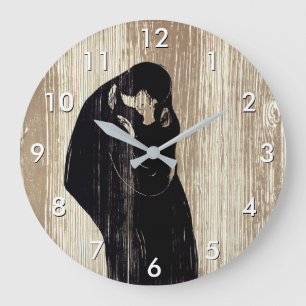 Grande Horloge Ronde Edvard Munch - Le Kiss IV