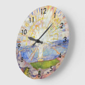 Grande Horloge Ronde Edvard Munch - Le Soleil 1911 (Angle)