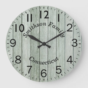 Grande Horloge Ronde Effet bois rond