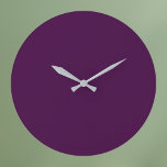 Grande Horloge Ronde Eggplant Purple Solid<br><div class="desc">Eggplant Purple Solid</div>