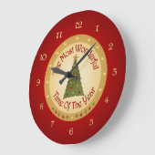 Grande Horloge Ronde Église de Santa Christmas (Angle)