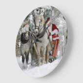 Grande Horloge Ronde Église Santa Claus (Angle)