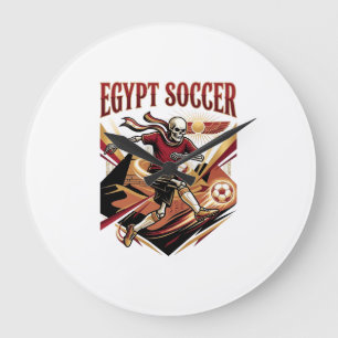 Grande Horloge Ronde Égypte Football Squelette Attaquant Nations Premiu