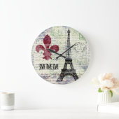 Grande Horloge Ronde Eiffel Tour French Clock (Maison)